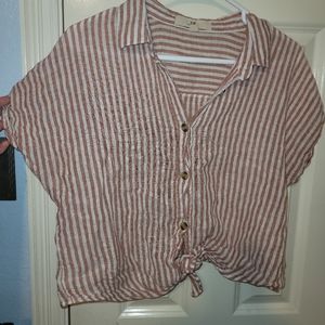 Cute button down stripe blouse